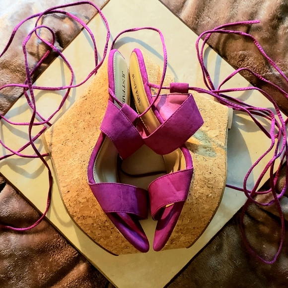 Just Fab Faux Suede Wedges - Picture 8 of 15